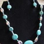 Blue Turquoise Handmade Necklace &..