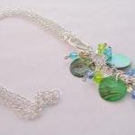 Paua Shell And Crystal Necklace